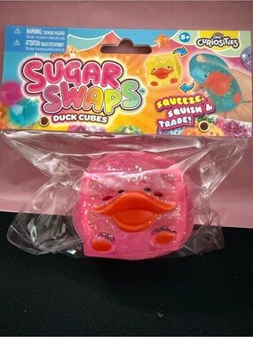ORB Curiosities Sugar Swaps Duck Cubes Pink Squeeze Toy